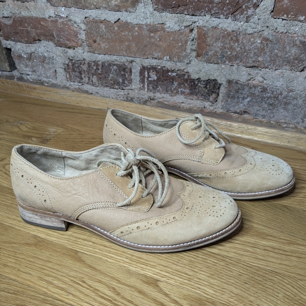 Cat Caterpillar Size 9 Tan‎ Leather Reegan Wingtip Oxford Shoes